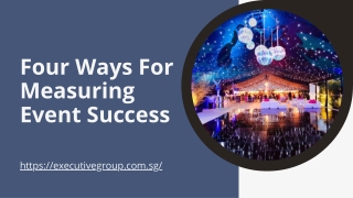Four Ways For Measuring Event Success