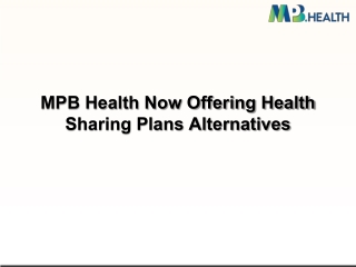 MPB Health Now Offering Health Sharing Plans Alternatives