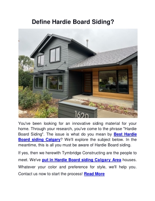 Define Hardie Board Siding