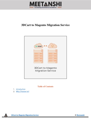 3DCart to Magento Migration Service