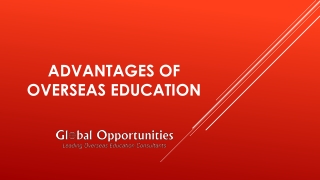 Advantages of Overseas Education