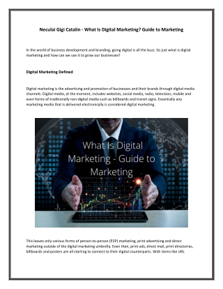 Neculai Gigi Catalin - What Is Digital Marketing - Guide to Marketing