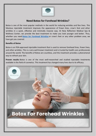 Need Botox for Forehead Wrinkles