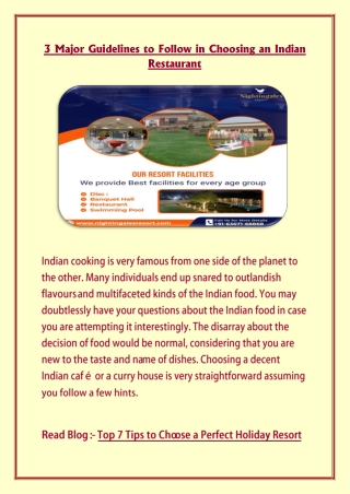 3 Major Guidelines to Follow in Choosing an Indian Restaurant
