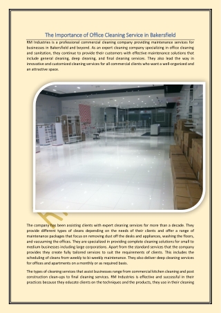 The Importance of Office Cleaning Service in Bakersfield.docx