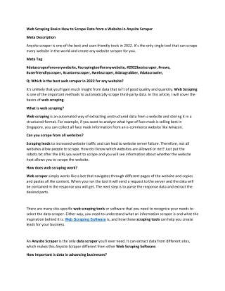 Web Scraping Basics How to Scrape Data from a Website in Anysite Scraper-converted