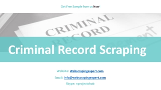 Criminal Record Scraping