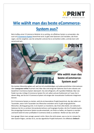 Wie wählt man das beste eCommerce-System aus