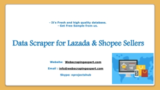 Data Scraper for Lazada & Shopee Sellers