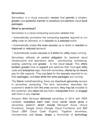 Serverless