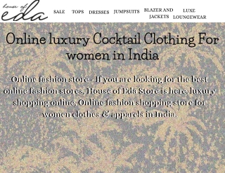 Online luxury Cocktail Clothing For women in India