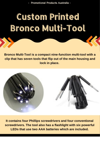 Show Your Brand With Custom Printed Bronco Multi-Tool
