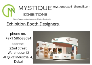 Exhibition Booth Designers | Mystiquedxb - UAE