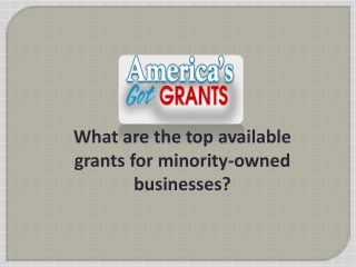 What are the top available grants for minority-owned businesses