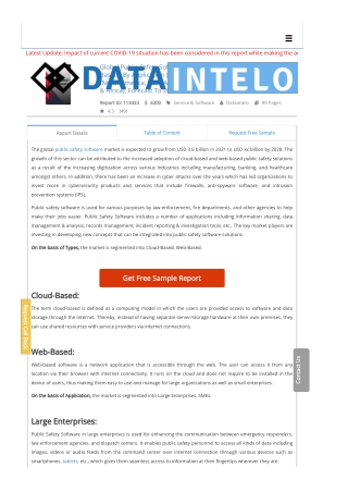 Public Safety Software Market Report | Global Forecast To 2028