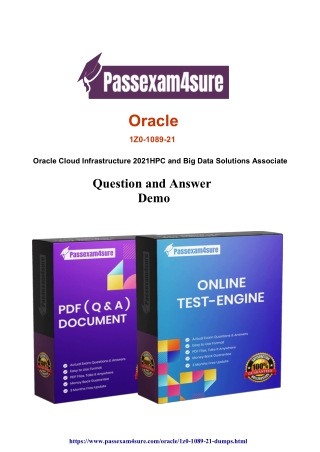 Get  1Z0-1089-21  dumps &  1Z0-1089-21  Real Exam Questions