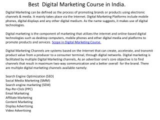 Best Digital Marketing Course in Delhi.