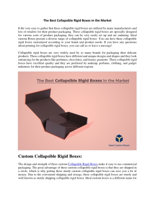 The Best Collapsible Rigid Boxes in the Market
