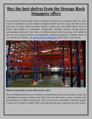 Storage Rack in Singapore - Howell United