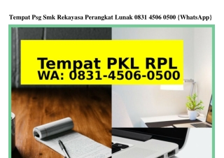 Tempat Psg Smk Rekayasa Perangkat Lunak ౦8З1•Կ5౦Ꮾ•౦5౦౦{WhatsApp}