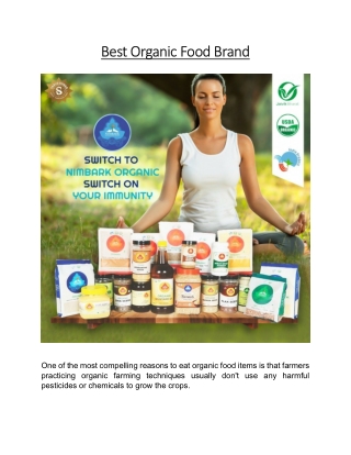 Best Organic Food Brand