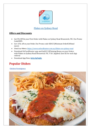 $5 off - Flakes on Sydney Road Pizza, Burgers Food Brunswick,VIC