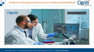 Healthcare Technological Advancements in Evidence-Based Medicine