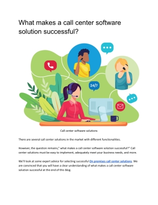 What makes a call center software solution successful?