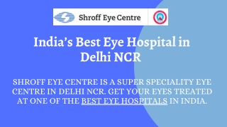 India’s Best Eye Hospital in Delhi