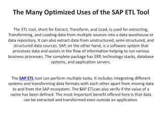 SAP ETL