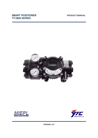 Rotork YTC YT-2600 Smart Valve Positioner  | Product Manual