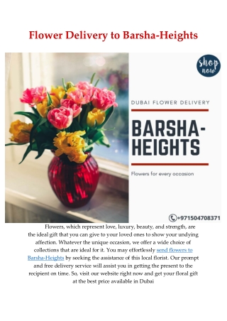 Flower Delivery to Barsha-Heights