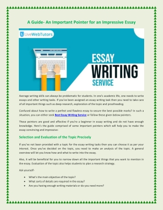 Do you need Essay Writing Service for Students ?