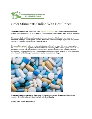 Order Stimulants Online With Best Prices