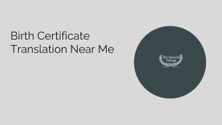 Nearby Birth Certificate Translation