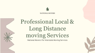 Professional Local & Distance Moving Services