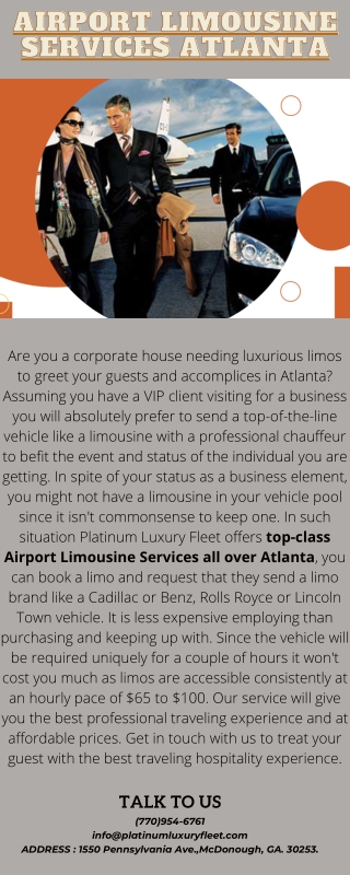 AIRPORT LIMOUSINE SERVICES ATLANTA