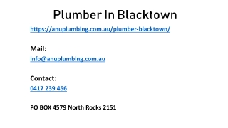 Choosing An Excellent Plumber Blacktown