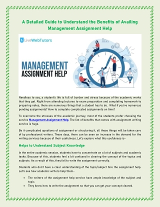 Best Management Assignment Help service for Students @ 30% off