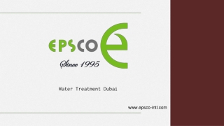 Water Treatment Dubai