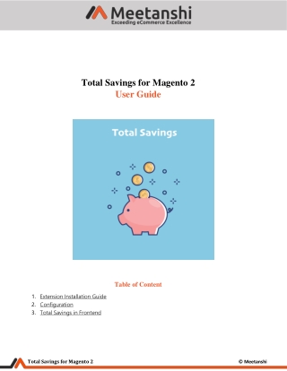 Magento 2 Total Savings