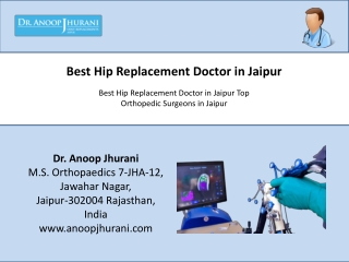 Best Hip Replacement Doctor in Jaipur Top Orthopedic Surgeons in Jaipur