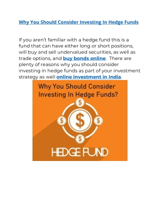 Why You Should Consider Investing In Hedge Funds