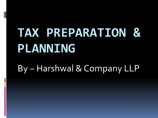 Tax Preparation and Return Services in the USA – HCLLP