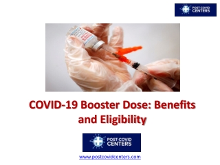 COVID-19 Booster Dose - Benefits and Eligibility