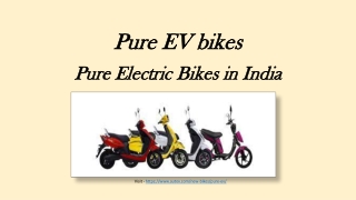 Pure Ev Bikes in India | Pure Ev bikes Price