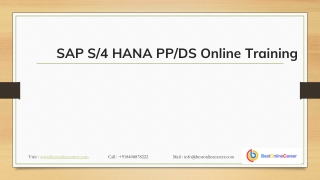 SAP S4 HANA PPDS online training | S4 HANA PPDS Training | S4 HANA PPDS