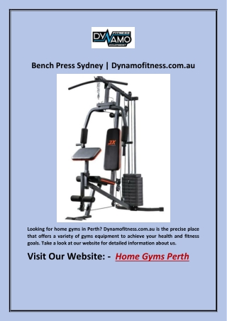 Home Gyms Perth | Dynamofitness.com.au