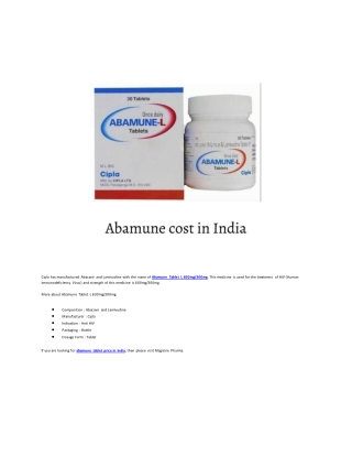 Abamune Tablet L 600mg-300mg
