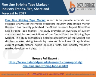Fine Line Striping Tape Market Competitors, Share, Regional Analysis Demographic